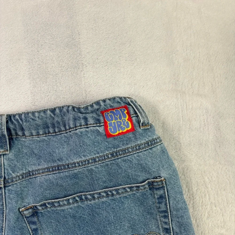 Y2K Empyre Embroidered Baggy Denim Blue Jeans Men's Waist 36
